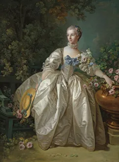 Boucher Fran And Xe7 Prints: Madame Bergeret, possibly 1766. Creator: Francois Boucher