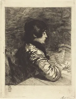 Sculptress Prints: Madame Besnard, 1884. Creator: Paul Albert Besnard