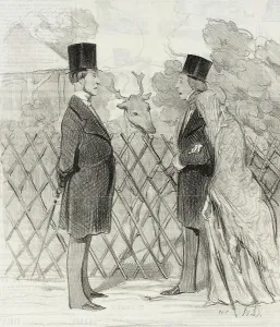 Facial Expressions Prints: Madame Cabassol se promène... 1845. Creator: Honore Daumier