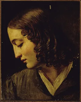 Colin Alexandre Marie Prints: Madame Colin de profil, c1830. Creator: Alexandre-Marie Colin