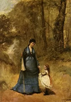 Edward Gordon Wenham Collection: Madame et Mademoiselle Stumpf, 1872, (1934). Creator: Jean-Baptiste-Camille Corot