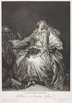 Madame Greuze Asleep, 1776. Creator: Jean-Michel the Younger Moreau (French, 1741-1814)