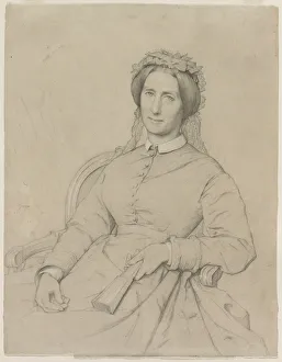 Madame Hippolyte Flandrin (Aimee Ancelot), 1869. Creator: Jean-Paul Flandrin (French