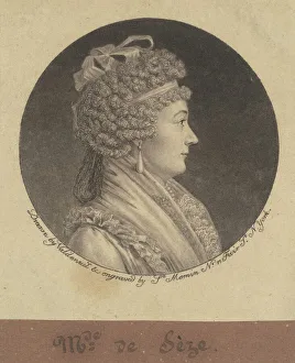 Earring Prints: Madame Jean de Seze, 1796. Creator: Charles Balthazar Julien Fé