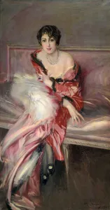High Angle Prints: Madame Juillard In Red, 1912. Artist: Giovanni Boldini