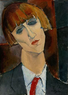 Androgynous Gallery: Madame Kisling, c. 1917. Creator: Amadeo Modigliani