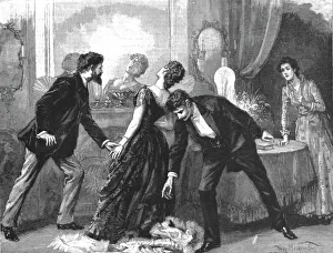 Francis Eleanor Trollope Prints: Madame Leroux; By Francis Eleanor Trollope; The next moment her eyes met his in the glass; her fac Creator