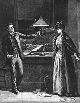 Francis Eleanor Trollope Prints: Madame Leroux'; By Francis Eleanor Trollope; Mr Hawkin's turned it up again with a flare whe he saw Creator