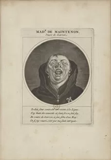 Absolutism Gallery: Madame de Maintenon disguised as a monk, ca 1690. Creator: Anonymous