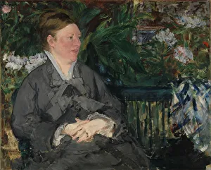 Oslo Prints: Madame Manet in the Conservatory, 1879. Creator: Manet, Édouard (1832-1883)