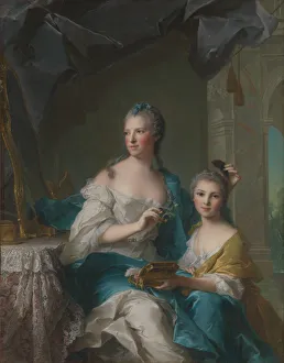 Nattier Prints: Madame Marsollier and Her Daughter, 1749. Creator: Jean-Marc Nattier