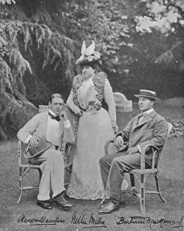 Chambers Gallery: Madame Melba, Mr. Haddon Chambers, and Mr. Bertram Mackennal, c1900, (1910). Artist: H Gude