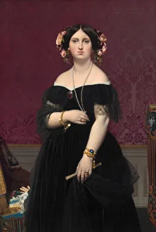Ingres Jean Auguste Dominique Prints: Madame Moitessier, 1851. Creator: Jean-Auguste-Dominique Ingres