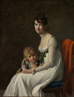 Benoist Collection: Madame Philippe Panon Desbassayns de Richemont... and Her Son, Eugene (1800-1859), 1802