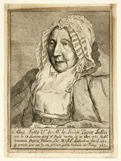 Fran And Xe7 Collection: Madame Pierre Lullin-Fatio, 1763, after a drawing dated April 1762. Creator: Francois Jalabert