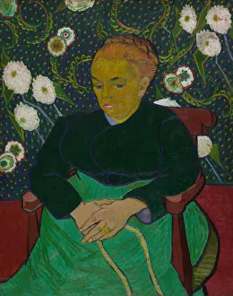 Gogh Vincent Van Prints: Madame Roulin Rocking the Cradle (La berceuse), 1889. Creator: Vincent van Gogh