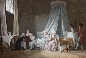 Madame Royale healed by Brunier on January 24th 1793. The royal family at the Temple Prison
