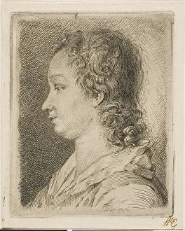 Georg Friedrich Schmidt Prints: Madame Schmidt (the Artist's Wife), 1753. Creator: Georg Friedrich Schmidt