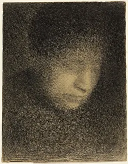 Madame Seurat, the Artist's Mother (Madame Seurat, mere), about 1882-1883. Creator: Georges-Pierre Seurat