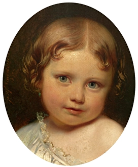 Centre Parting Prints: Madame Valentine De Give-LeDelier as a Child
