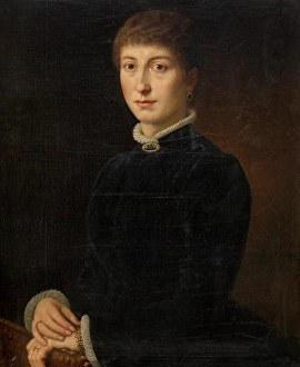 Pearl Earring Prints: Madame Van Soom, 1883. Creator: Eugene Siberdt