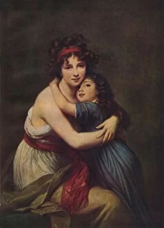 Elisabeth Louise Gallery: Madame Vigee Lebrun and her daughter, Jeanne Lucie Louise, 1789, (1938)