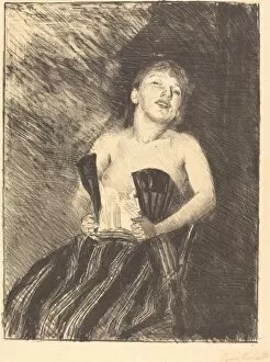 Corset Gallery: Mädchen im Korsett (Girl in a Corset), 1895. Creator: Lovis Corinth