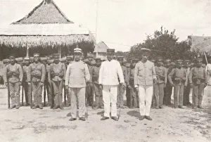 Alured Gray Prints: Madeira-Mamore Railway: On the Bolivia-Brazil frontier: Bolivian officers and soldiers