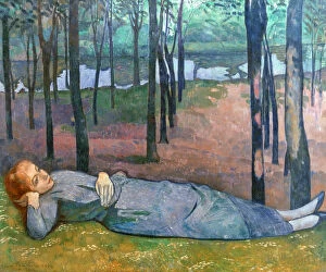 Madeleine in the Bois d Amour, 1888. Artist: Emile Bernard