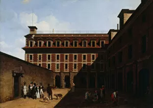 Trial Gallery: The Madelonnettes Prison, c. 1810. Creator: Boilly, Louis-Léopold (1761-1845)