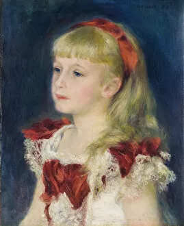 Images Dated 31st October 2013: Mademoiselle Grimprel au ruban rouge, 1880. Artist: Renoir, Pierre Auguste (1841-1919)