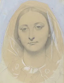 Mademoiselle Prints: Mademoiselle Mary de Borderieux(?), 1857. Creator: Jean-Auguste-Dominique Ingres