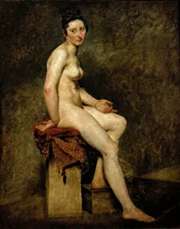 Mademoiselle Rose (Seated Nude). Artist: Delacroix, Eugene (1798-1863)