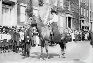 March Prints: Madge Udall, Suffrage parade, 1913. Creator: Bain News Service