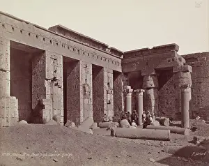 Henri Bechard Prints: Madinet Habu, Second Court of the Mortuary Temple of Ramesses III