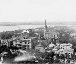 Madison James Prints: Madison, Wis. panorama from Capitol dome, between 1880 and 1899. Creator: Unknown