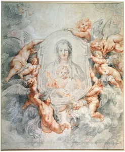 Madonna Adored by Angels (Madonna della Vallicella), 1608. Artist: Peter Paul Rubens Madonna Adored by Angels (Madonna della Vallicella), 1608. Artist: Peter Paul Rubens