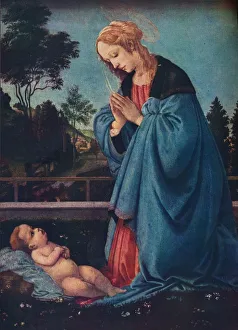 The Madonna Adoring the Christ Child, 15th century, (1910). Artist: Filippino Lippi The Madonna Adoring the Christ Child, 15th century, (1910). Artist: Filippino Lippi