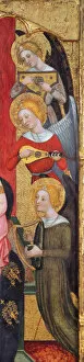 Madonna with Angels Playing Music (Detail), ca 1380. Artist: Serra, Pere (active ca 1357-1406)