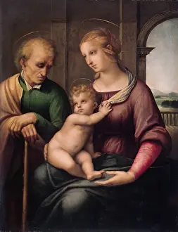 Elderly Prints: Madonna with Beardless Saint Joseph, 1506. Creator: Raphael