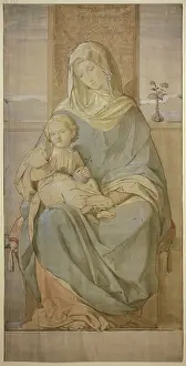 Pastel Prints: Madonna, c1830-1880. Creator: Eduard von Steinle