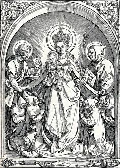 The Madonna with the Carthusian Friars, St John the Baptist and St Bruno, 1515 (1906). Artist: Albrecht Durer