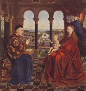Eyck Prints: Madonna of Chancellor Rolin, c1435, (1938). Artist: Jan van Eyck