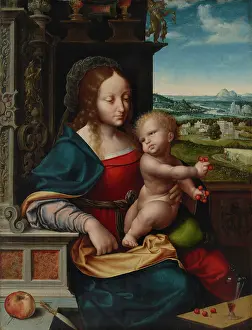 Cleve Prints: The Madonna of the Cherries, c1520. Creator: Cleve, Joos van (ca. 1485-1540)