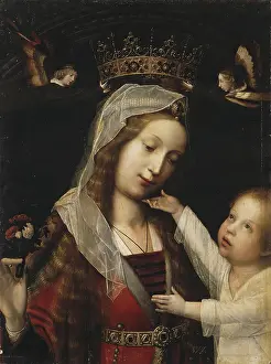 Angels Prints: Madonna with the Child, 1550. Creator: Jan Provoost