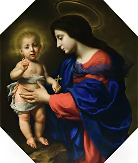 Haloes Prints: Madonna and Child, 1651. Creator: Carlo Dolci