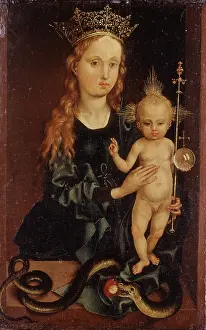 Devotion Prints: Madonna with Child, 16th century. Creator: Martin Schongauer imitator