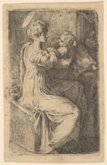 Moth Prints: Madonna and Child, 16th century. Creator: Parmigianino
