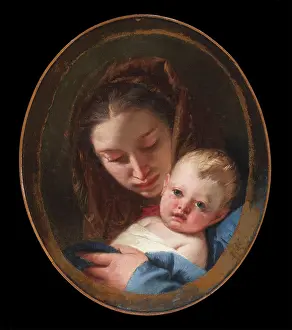 Tiepoli Prints: Madonna and Child, between 1730 and 1745. Creator: Giovanni Battista Tiepolo