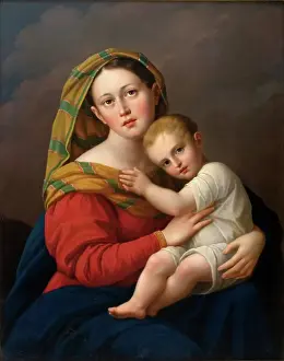 Jozef Prints: Madonna with Child, 1803. Creator: Jozef Oleszkiewicz